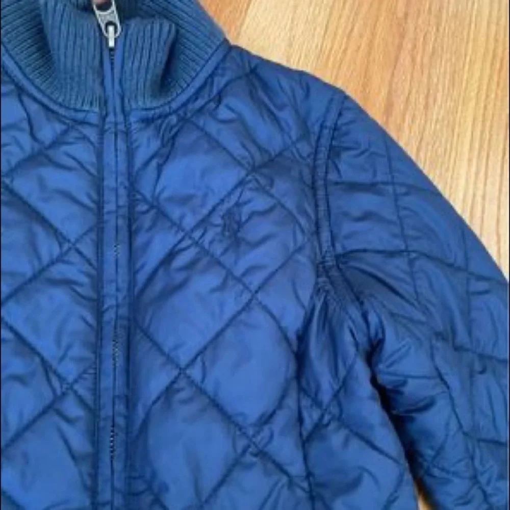 RALPH LAUREN 6X kids Quilted Jacket Navy Blue Coat